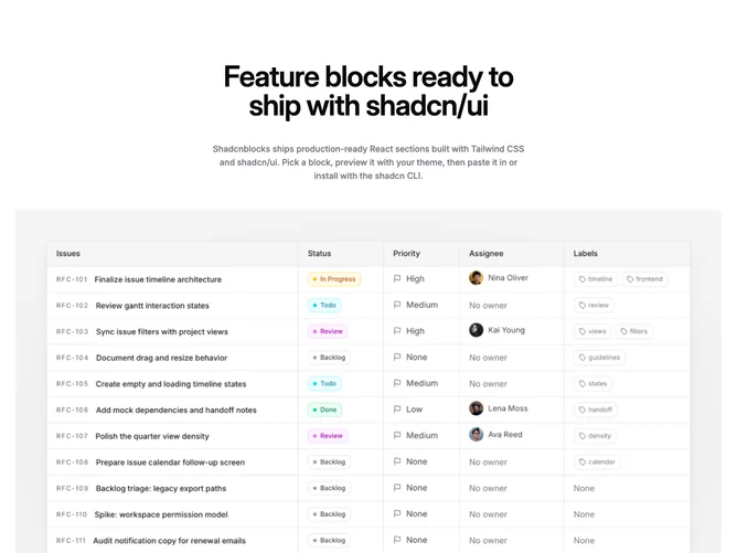 Shadcn Feature 376 - Centered feature overview with icon grid