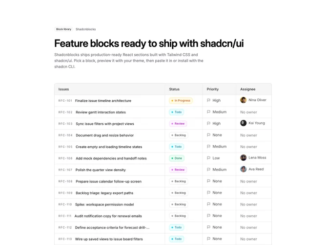 Shadcn Feature 58 - Editorial feature with framed media and icon checklist
