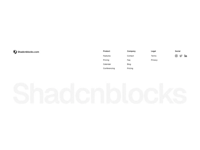 Shadcn Footer 11