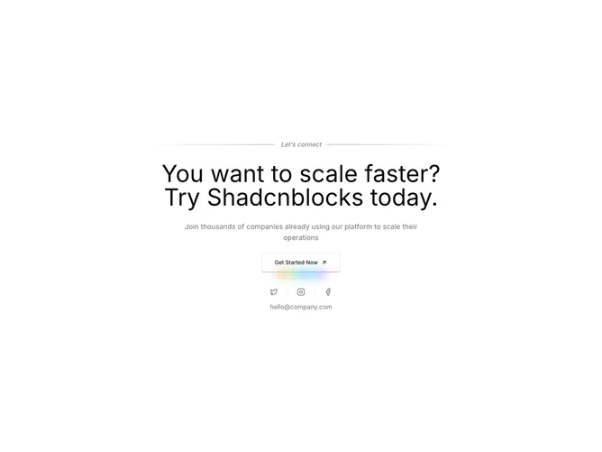 Shadcn Footer Minimal Blocks