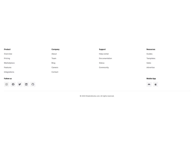 Shadcn Footer 5