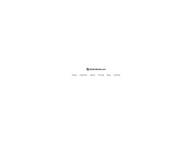Shadcn Footer 62 - Compact Logo And Menu Footer