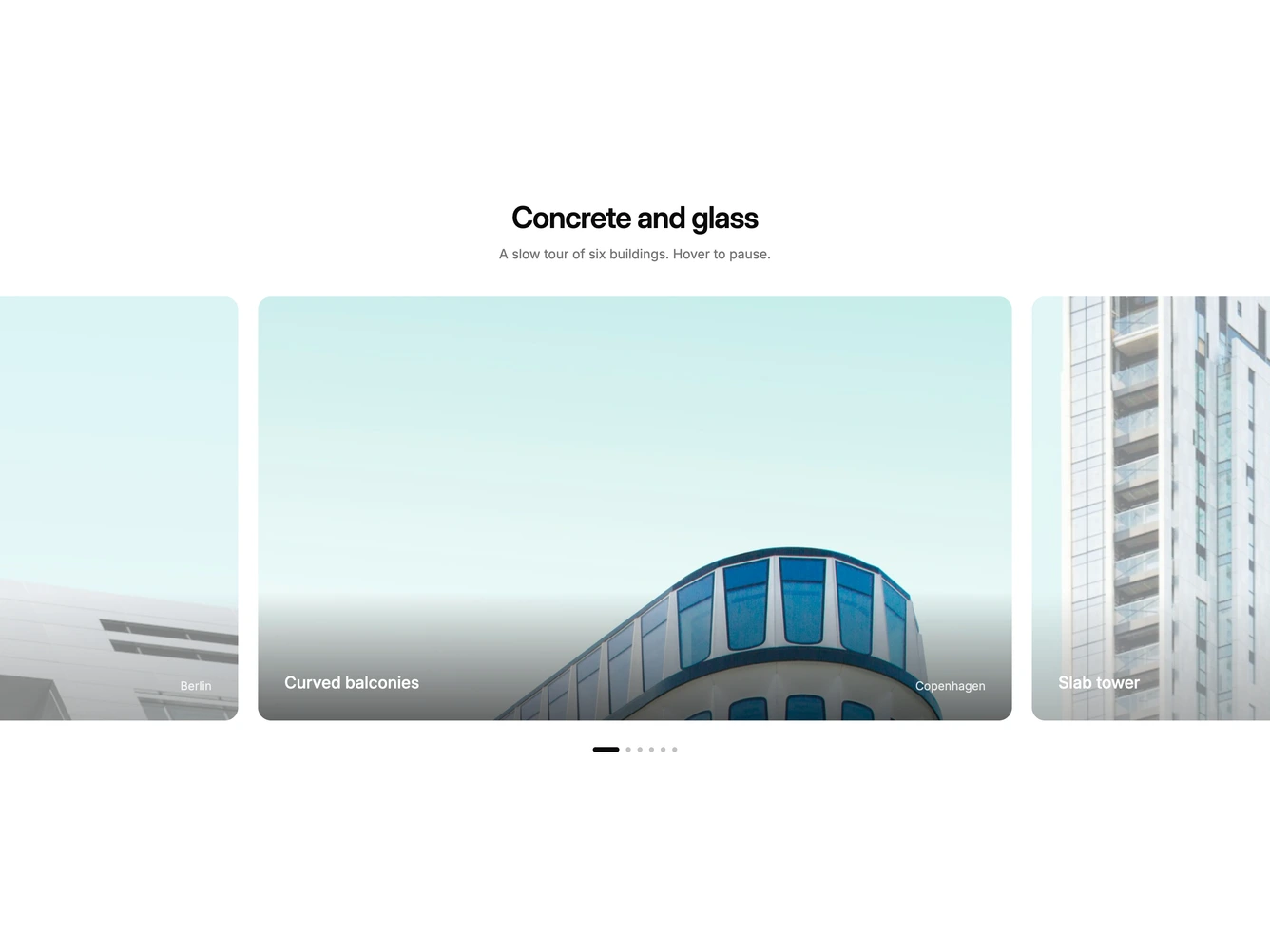 Shadcn Gallery 107 - Autoplay Parallax Showcase