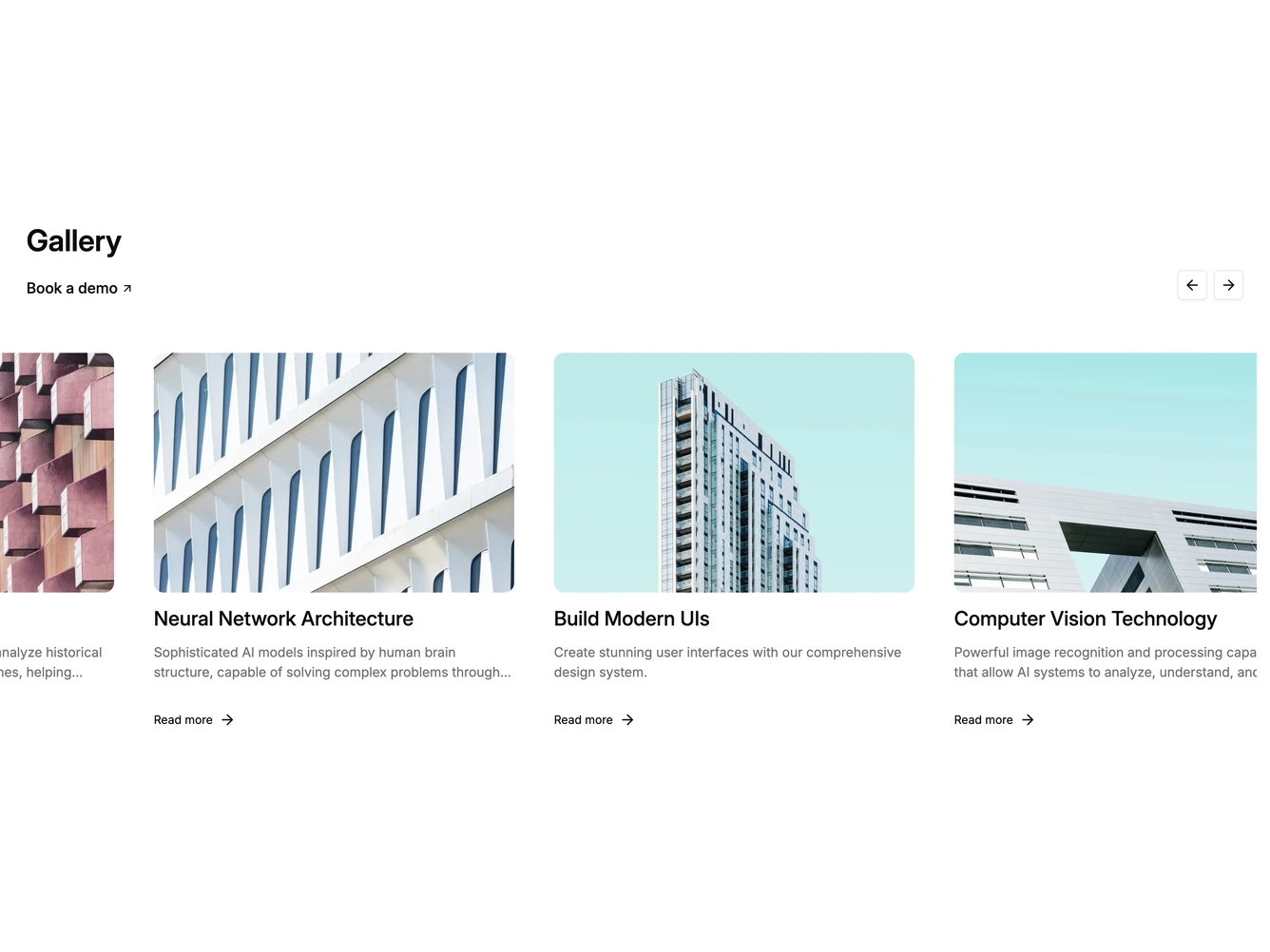 Shadcn Gallery 97 - Gallery carousel with infinite loop