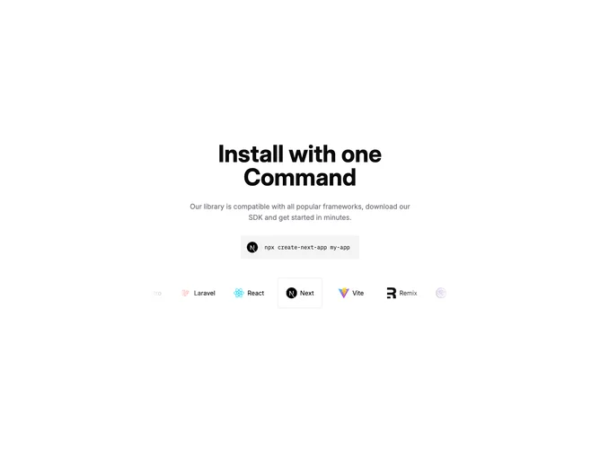 Shadcn Hero 14 - Hero with autoplay framework carousel and CLI banner