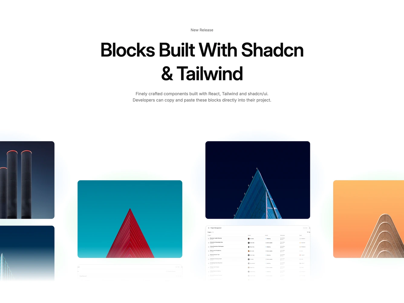 Shadcn Hero 150 block