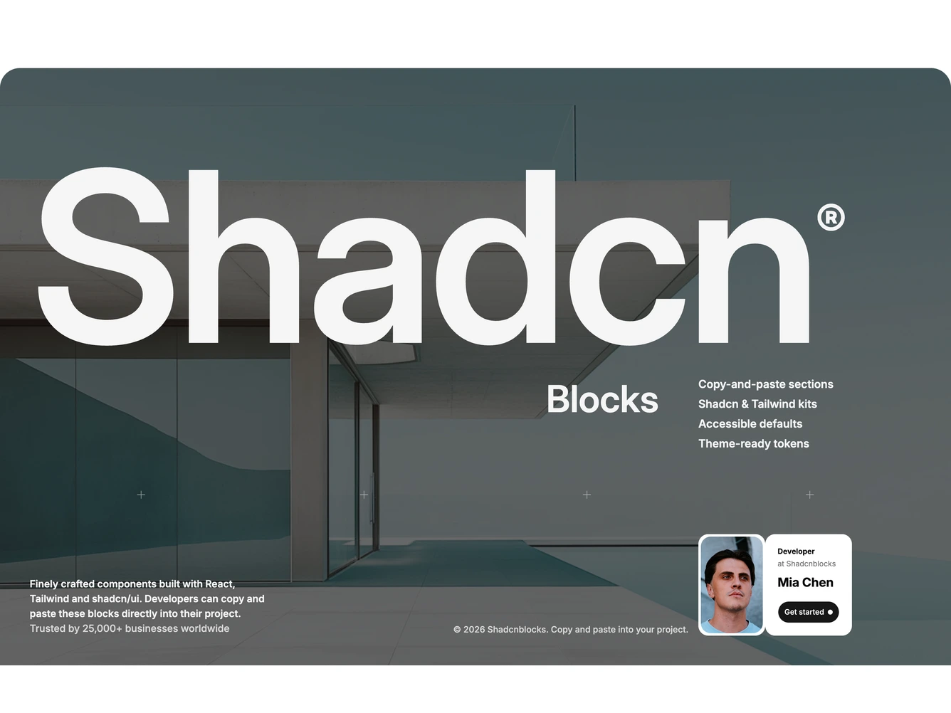 Shadcn Hero 255 block