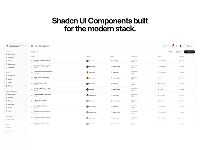 Shadcn Hero 274 block