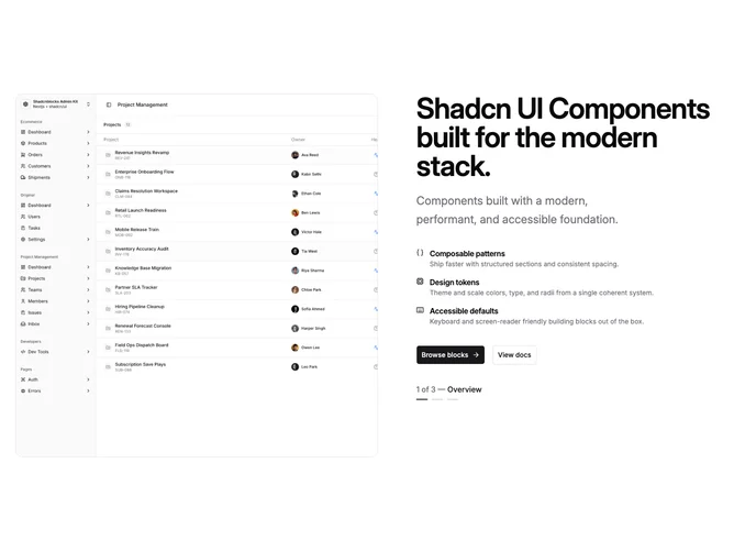 Shadcn Hero 280 block