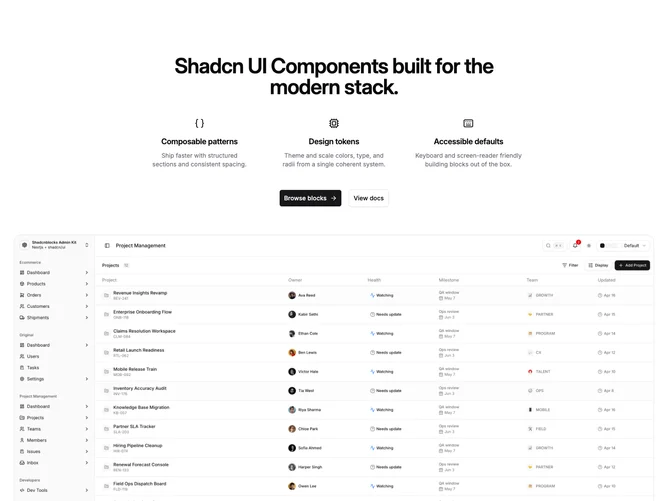 Shadcn Hero 281 block