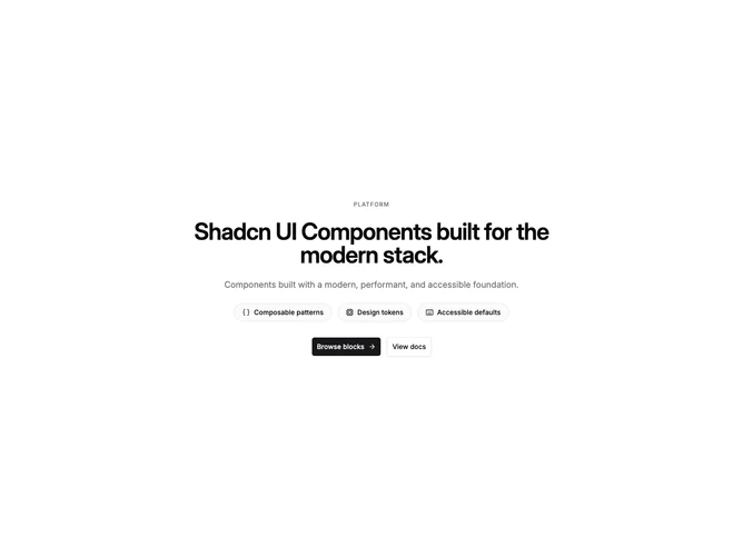 Shadcn Hero 288 block