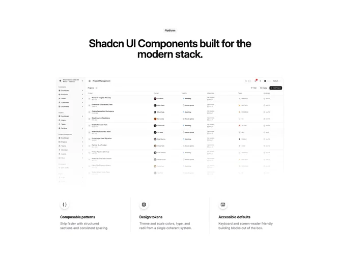 Shadcn Hero 45 block