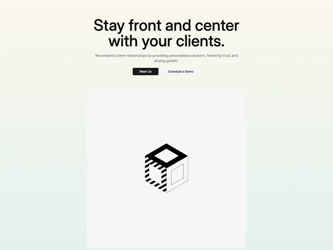 Shadcn Hero 71 - Gradient hero with client headline and dual CTAs