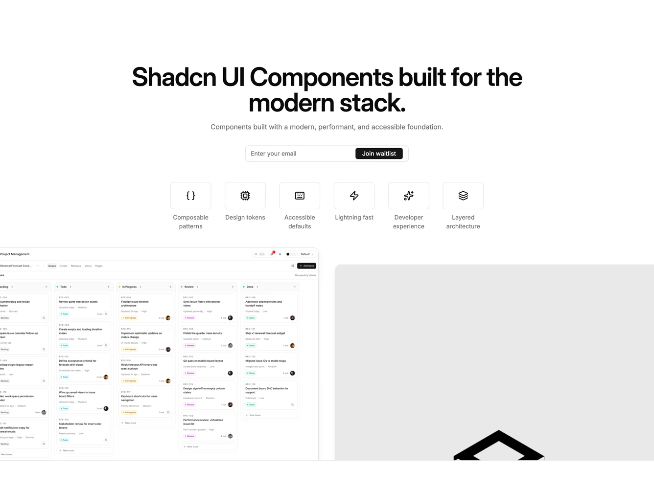 Shadcn Hero 72 block