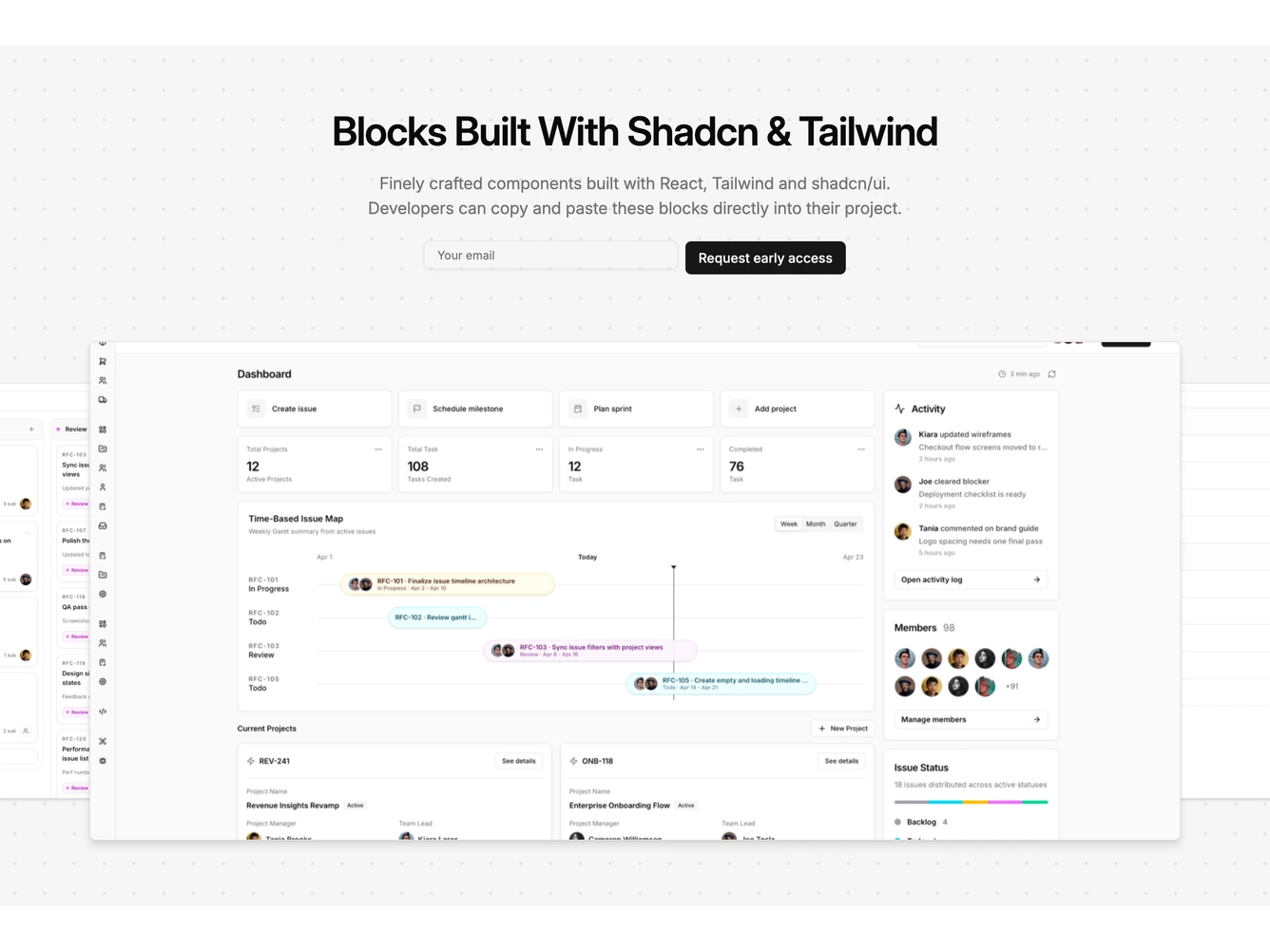 Shadcn Hero 97 block