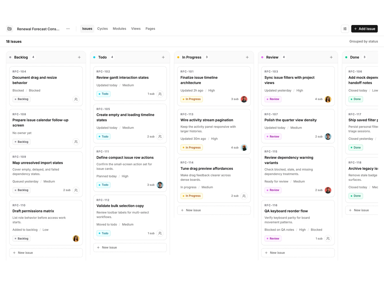 Shadcn Kanban Blocks