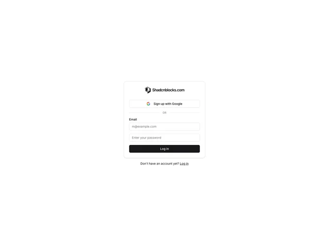 Shadcn Login Blocks