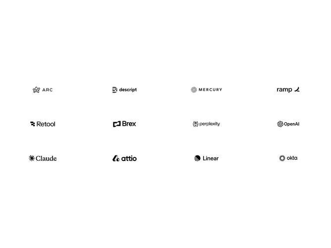 Shadcn Logos 31 - Four Column Logo Grid Without Heading