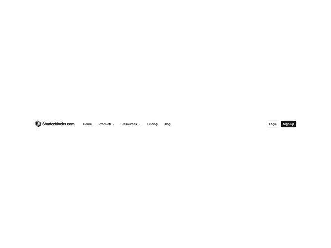 Shadcn Navbar 1 - Navbar with icon dropdown menus
