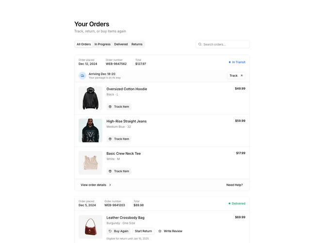 Shadcn Order History 5