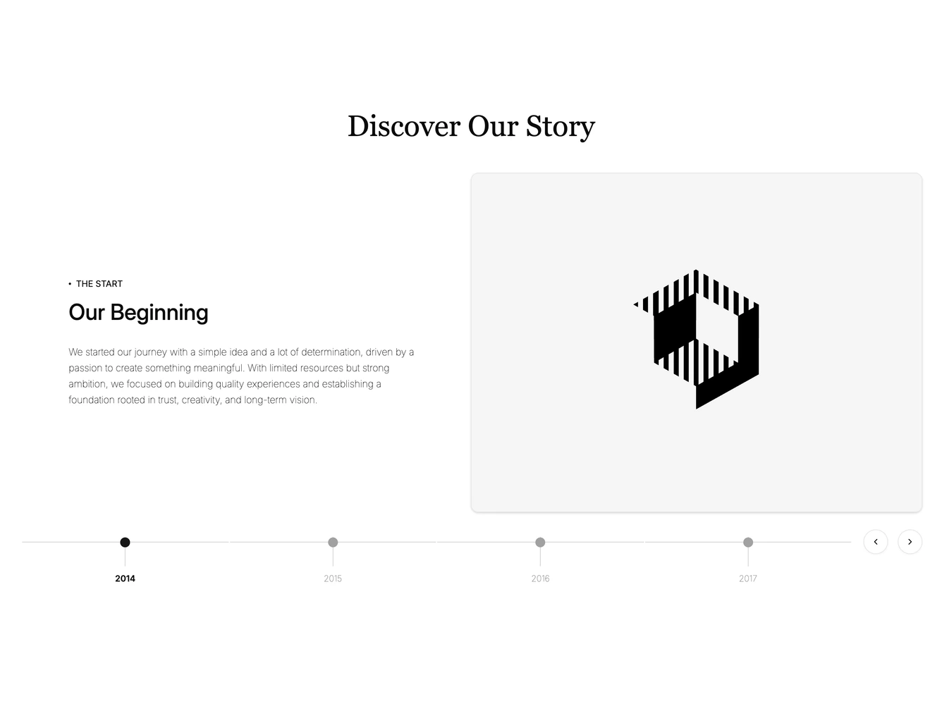 Shadcn Our Story 2 - Autoplay story timeline