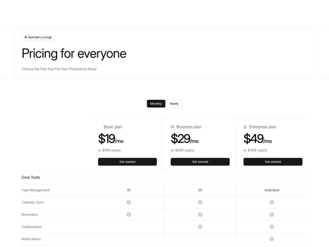 Shadcn Pricing 21