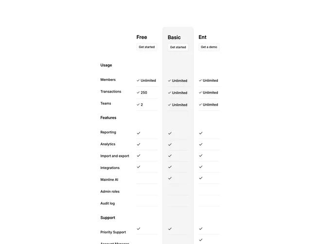 Shadcn Pricing 30