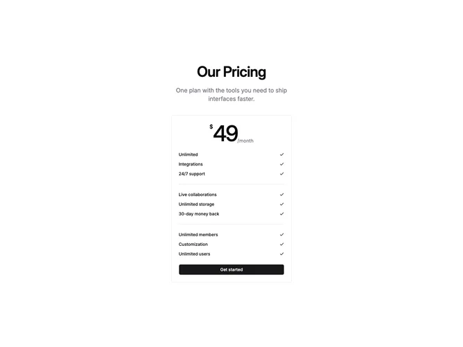 Shadcn Pricing 6