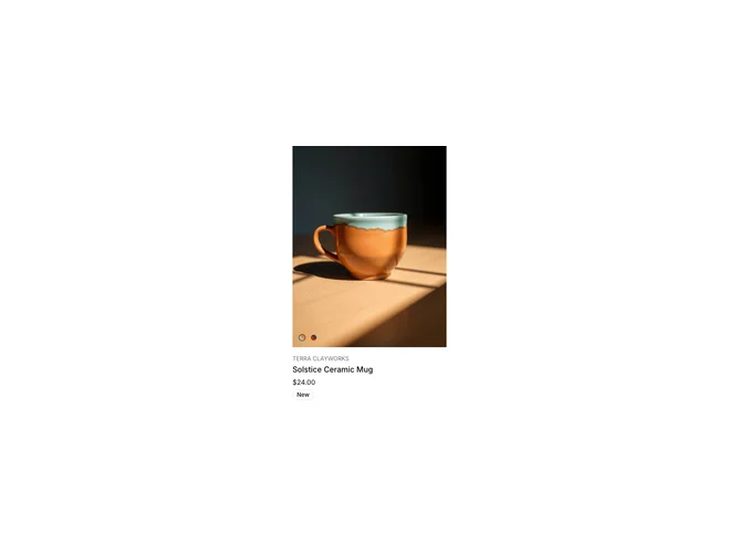 Shadcn Product Card 23 - Tableware Card With Color Variants