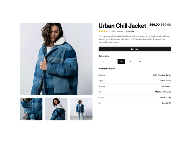Shadcn Product Detail 1