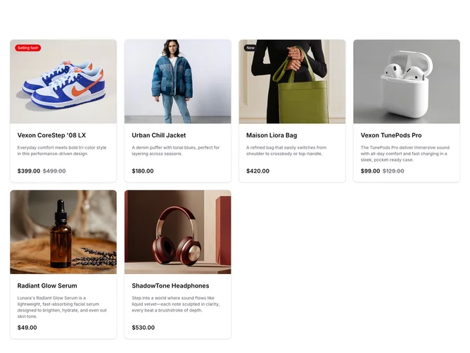 Shadcn Product List 3