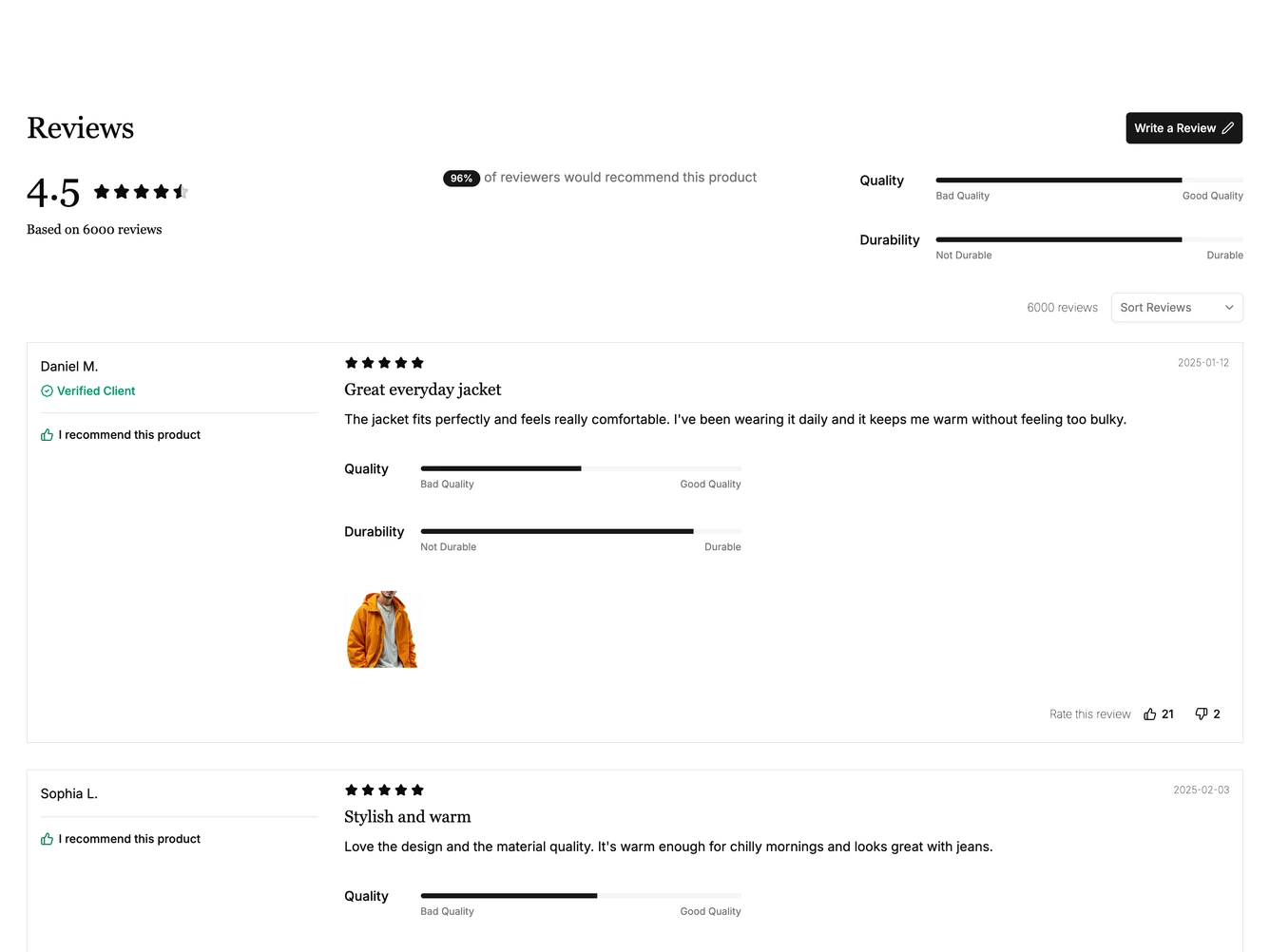 Shadcn Reviews 14 block