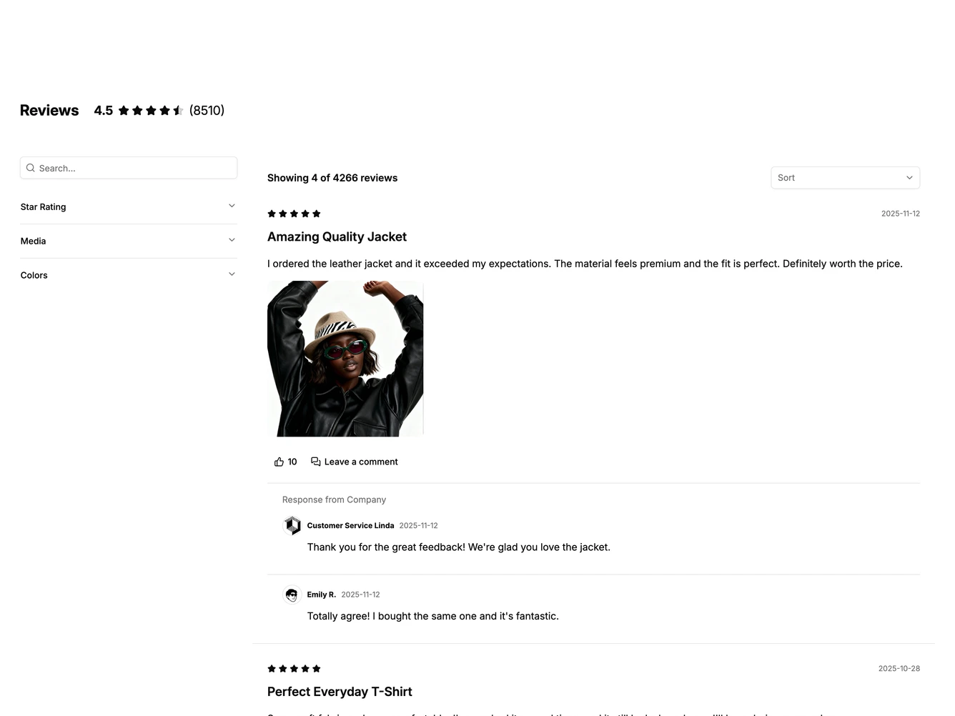 Shadcn Reviews 16 block