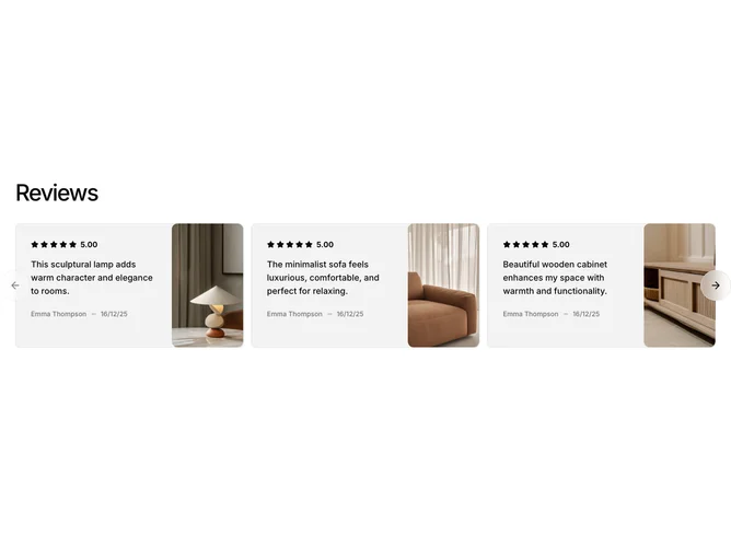 Shadcn Reviews Blocks