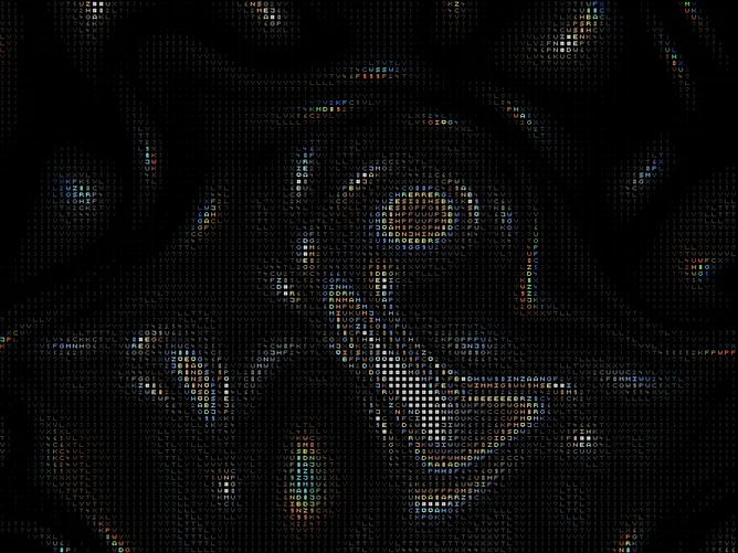 Shadcn Shader 14 - Noise Pattern with Character Dither