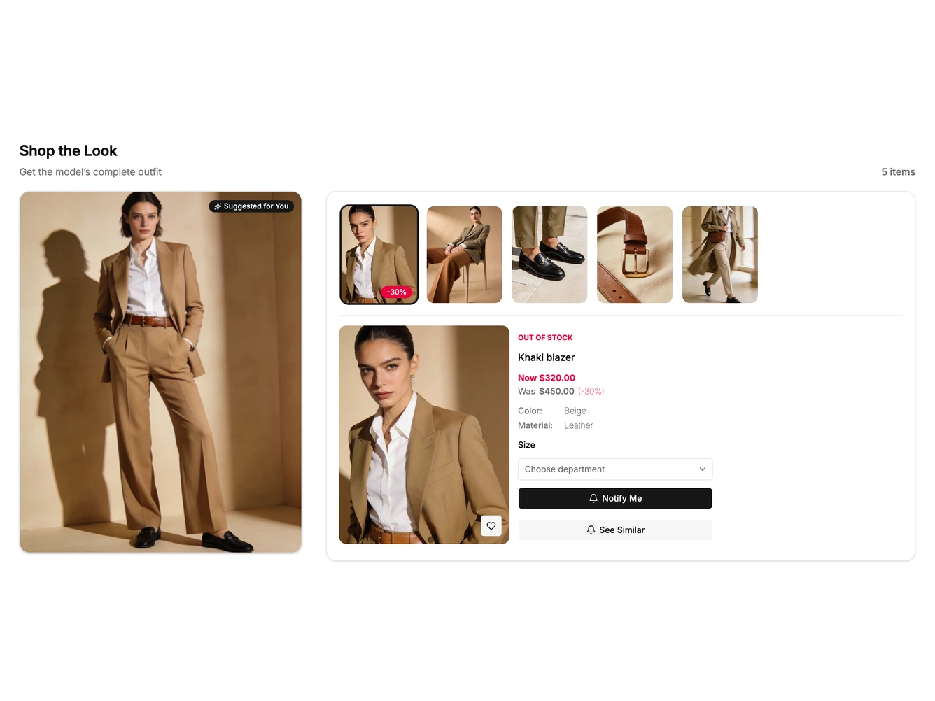 Shadcn Shop The Look 2 block
