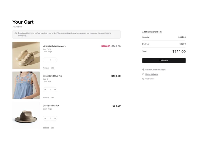 Shadcn Shopping Cart 15