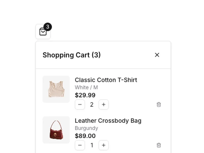 Shadcn Shopping Cart 18