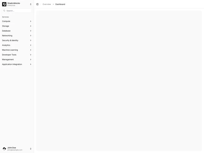 Shadcn Sidebar Blocks