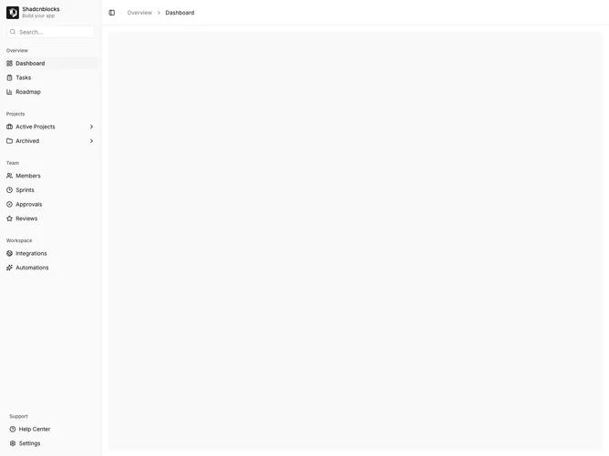 Shadcn Sidebar 5 block