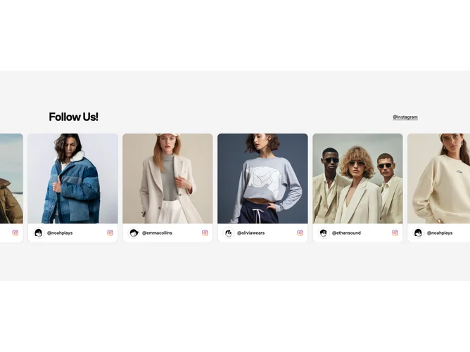 Shadcn Social Media Trending 2 - Auto-Scroll Image Carousel