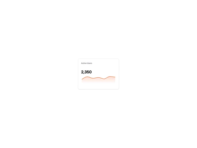 Shadcn Stats Card 2 - Metric Card with Sparkline