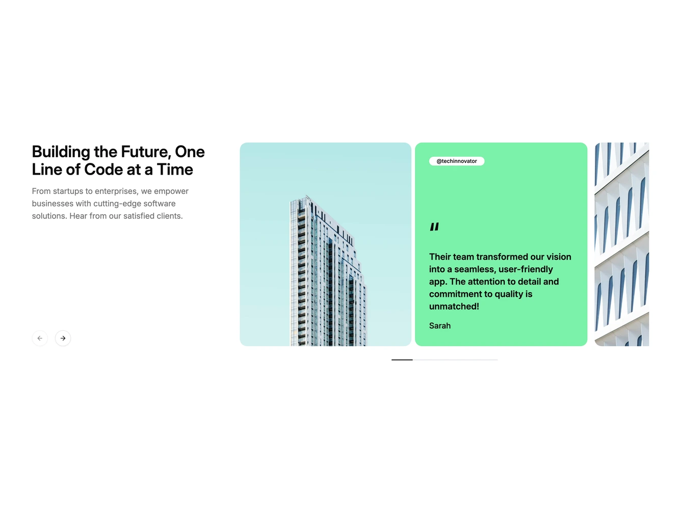 Shadcn Testimonial 43 block