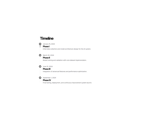 Shadcn Timeline 19 - Vertical Phase Timeline