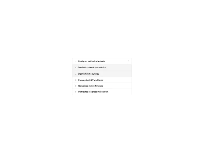 Shadcn Accordion Multi Level 4 component