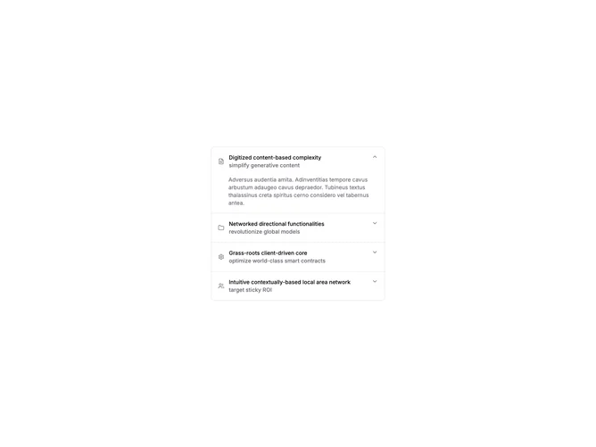 Shadcn Accordion Subtitle 4 component