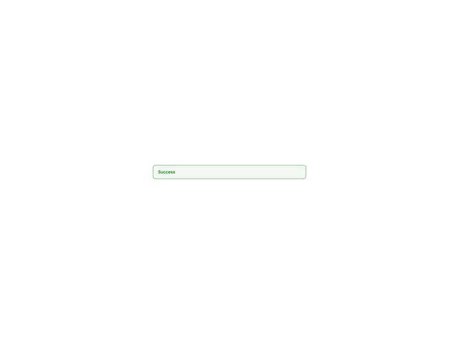 Shadcn Alert Success 1 component