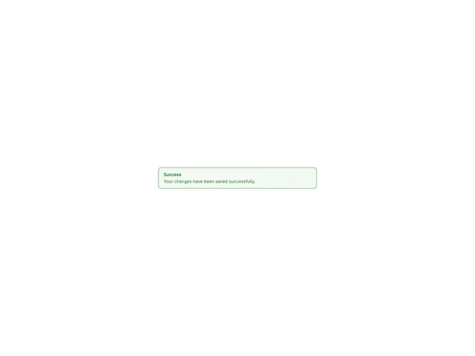 Shadcn Alert Success 2 component