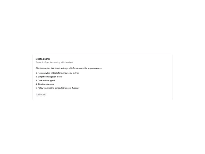 Shadcn Card Standard 3 component