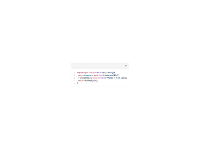 Shadcn Code Block Copy 1 component